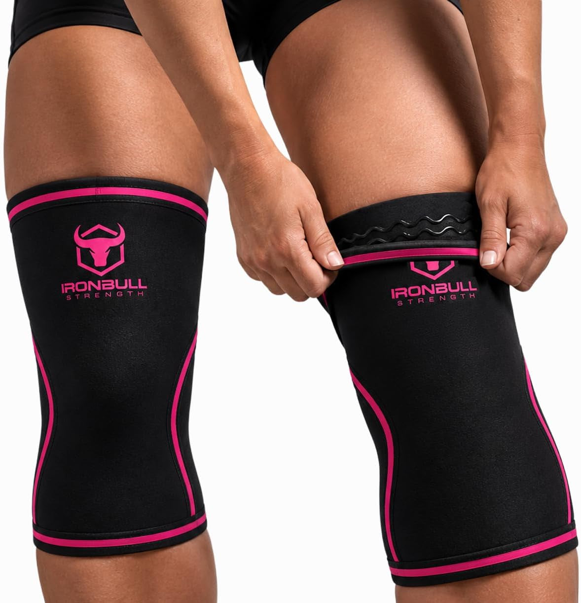 Iron Bull Strength Knee Sleeves 7Mm (1 Pair) - Compression Brace & Knee Sleeve for Weightlifting, Powerlifting & Cross Training - Knee Support for Squats - Men & Women