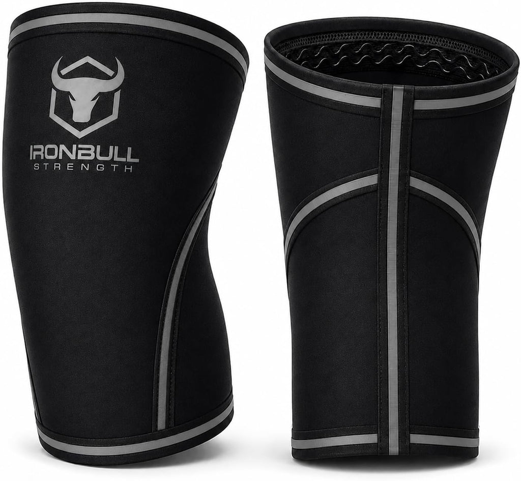 Iron Bull Strength Knee Sleeves 7Mm (1 Pair) - Compression Brace & Knee Sleeve for Weightlifting, Powerlifting & Cross Training - Knee Support for Squats - Men & Women