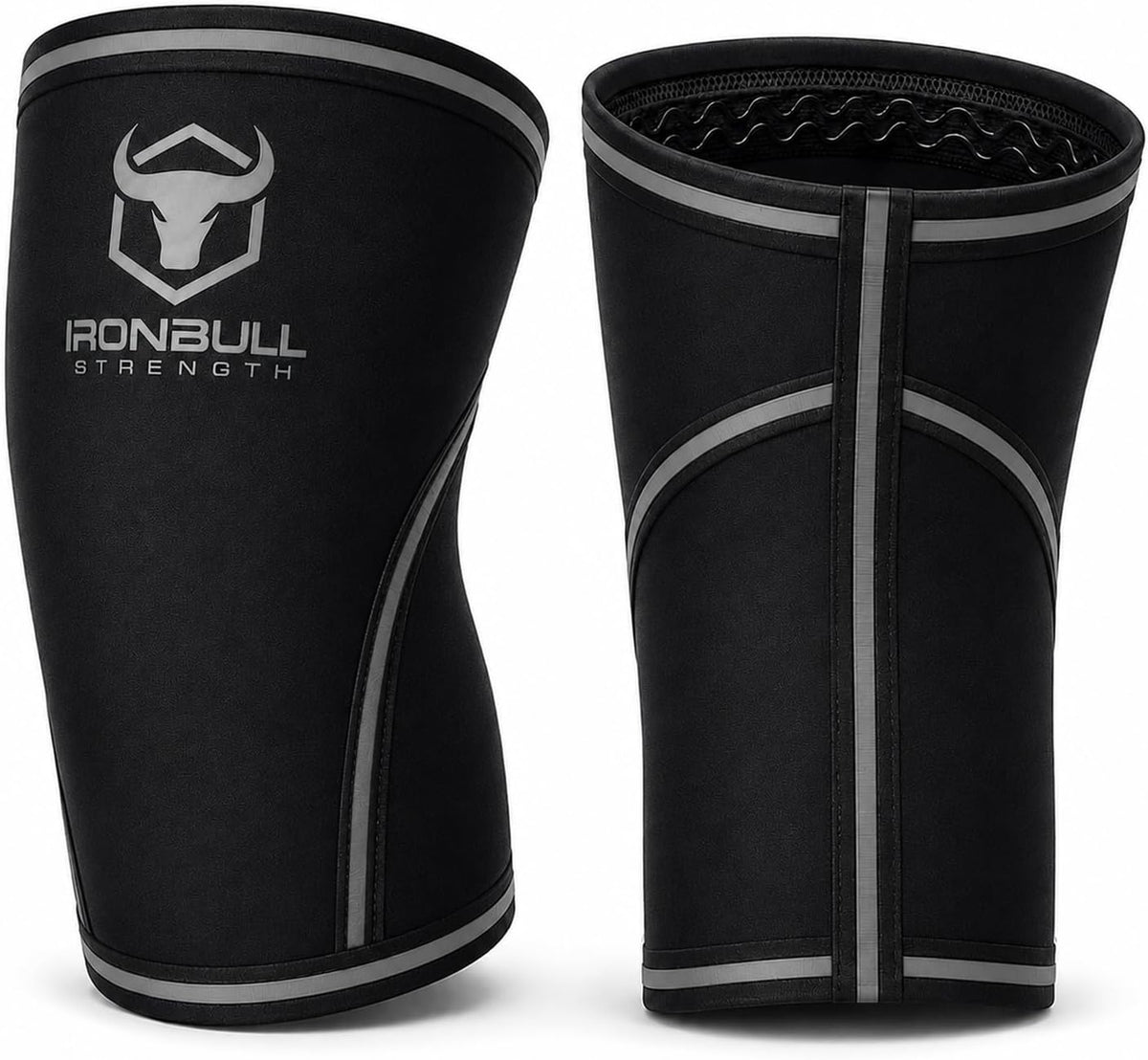 Iron Bull Strength Knee Sleeves 7Mm (1 Pair) - Compression Brace & Knee Sleeve for Weightlifting, Powerlifting & Cross Training - Knee Support for Squats - Men & Women