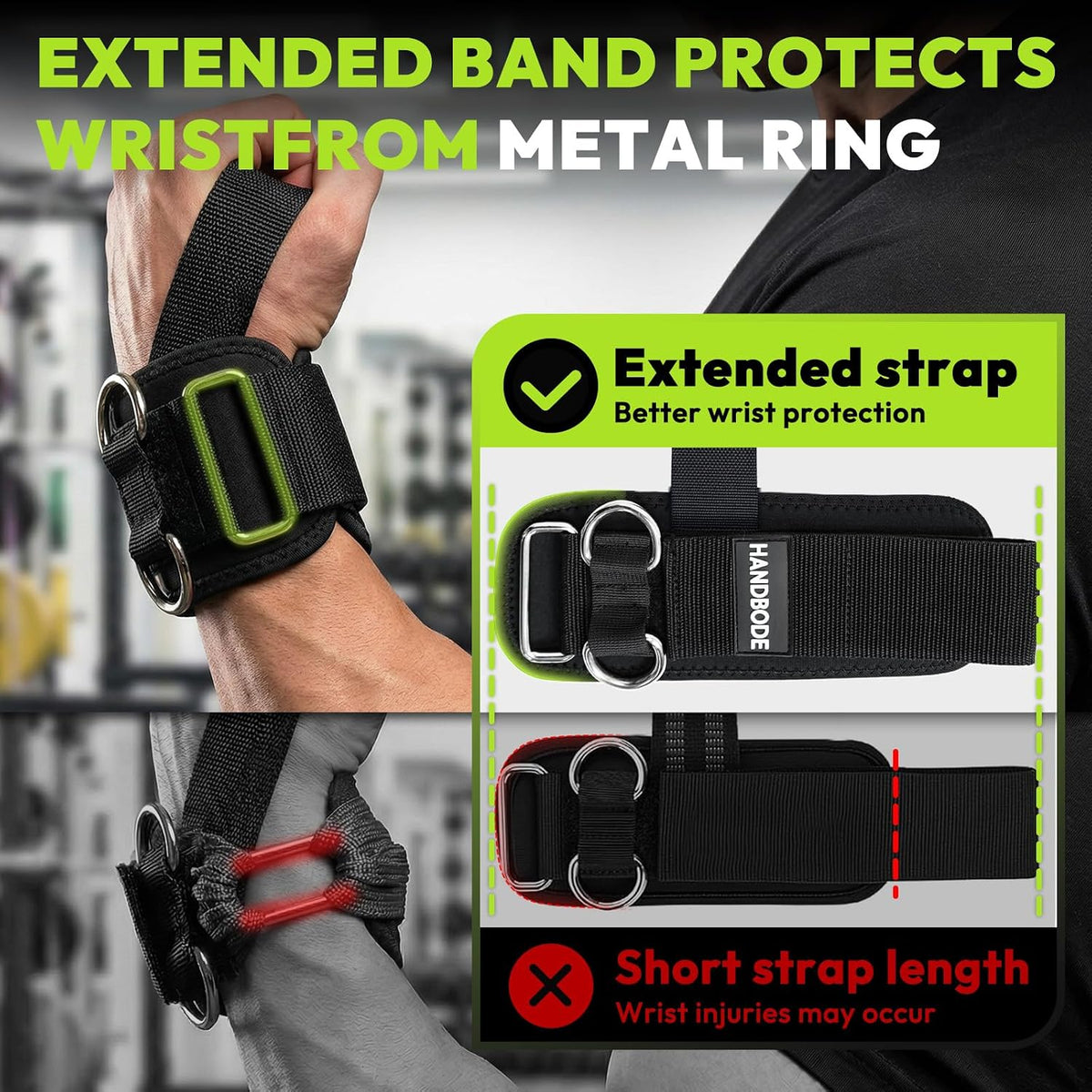 Lifting Straps, Double D-Ring Weightlifting Wrist Straps