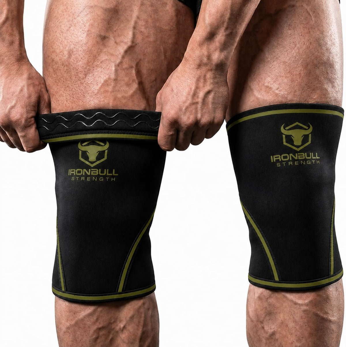Iron Bull Strength Knee Sleeves 7Mm (1 Pair) - Compression Brace & Knee Sleeve for Weightlifting, Powerlifting & Cross Training - Knee Support for Squats - Men & Women